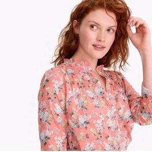 J. Crew Ruffle Popover Liberty London Josephine Floral Blouse Top